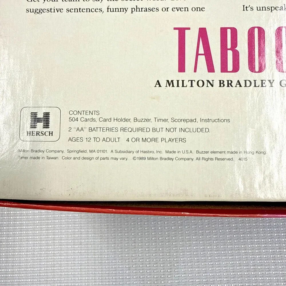 Milton Bradley vintage 1989